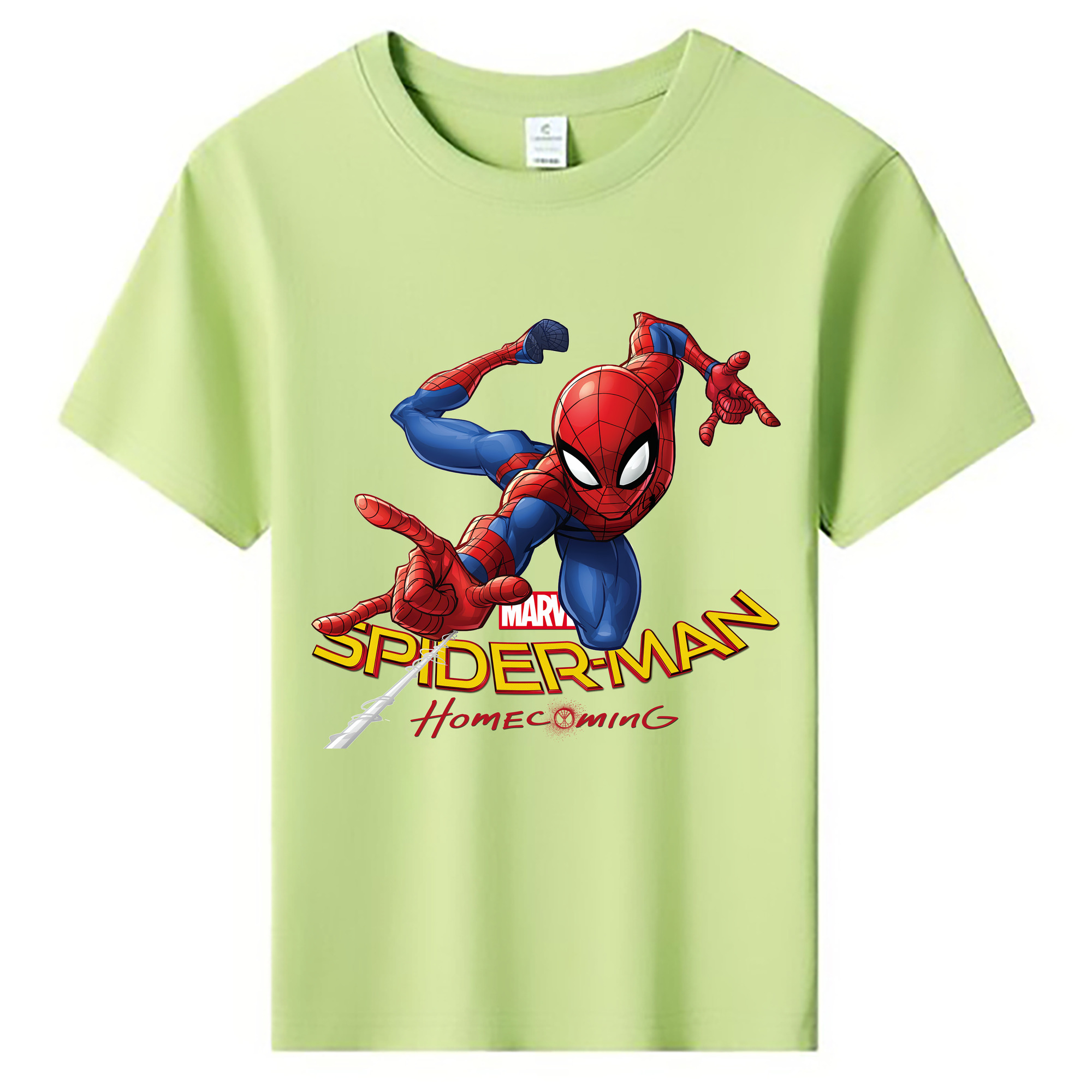 （画像用） Spider Man スパイダーマン 綿100％キッズTシャツ（フロントプリント）